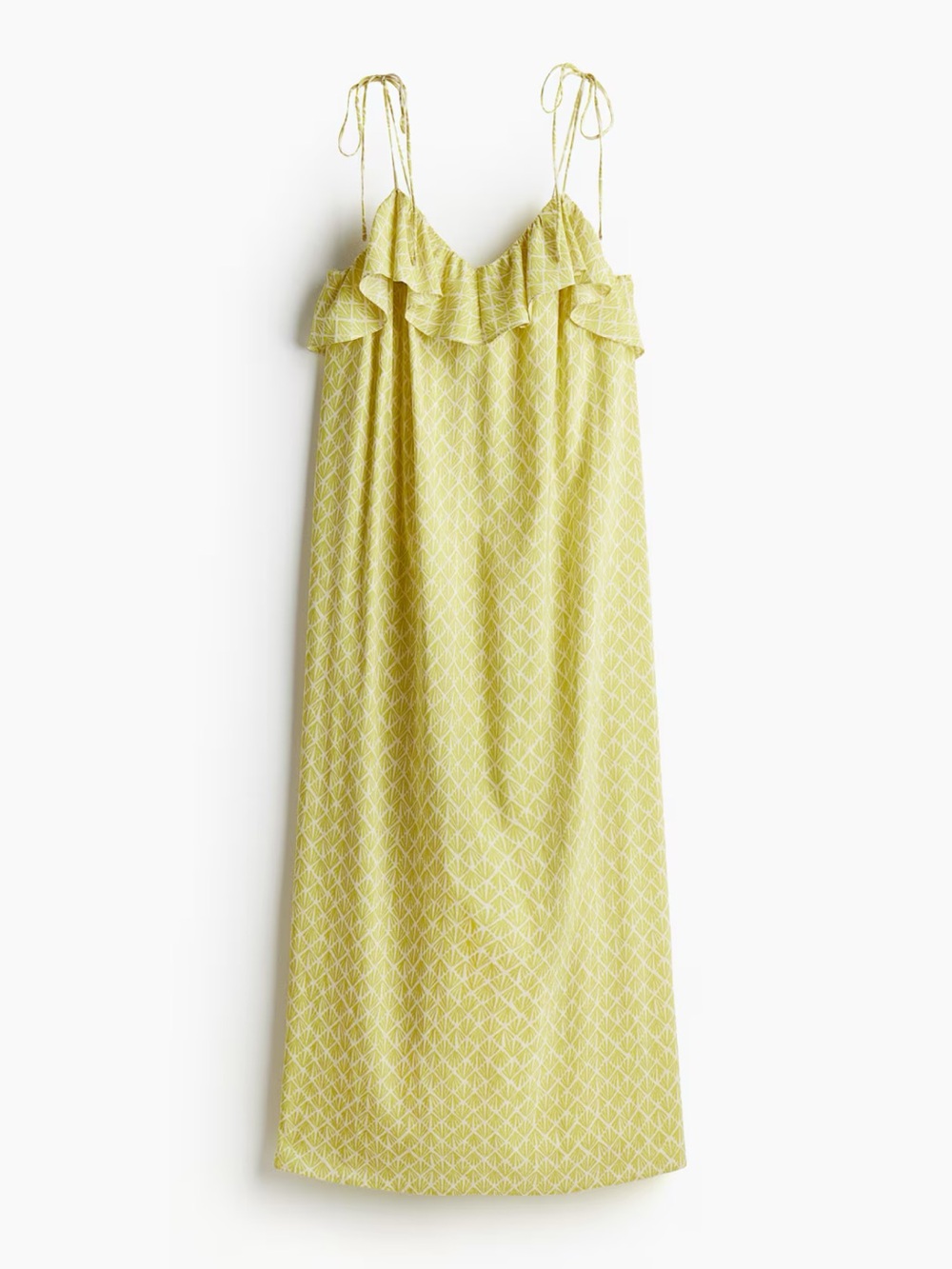 H&M Lime Yellow Ruffled Sundress